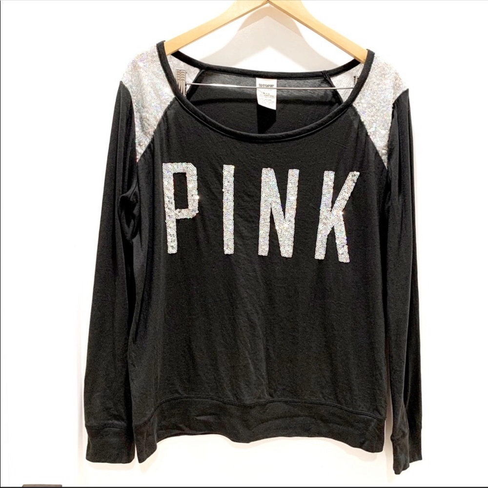 Victoria’s Secret pink sequin long sleeve shirt
